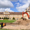 Excavation site at the Abbey of Cluny (Saone-et-Loire). The researchers were initially interested in the building's infirmary, before accidentally discovering the treasure.