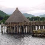 Reconstructed crannog near Kenmore, Perth and Kinross, on Loch Tay, Scotland